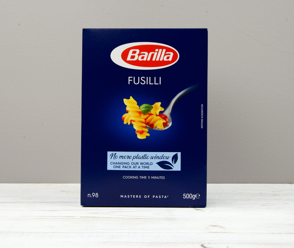 Barilla Fusilli pasta in a blue box 500g for Home and Office Delivery