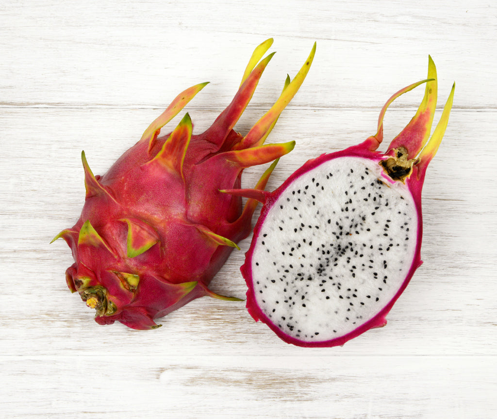 One sliced Dragonfruit locally sourced and perfect for your customised Fruit Box