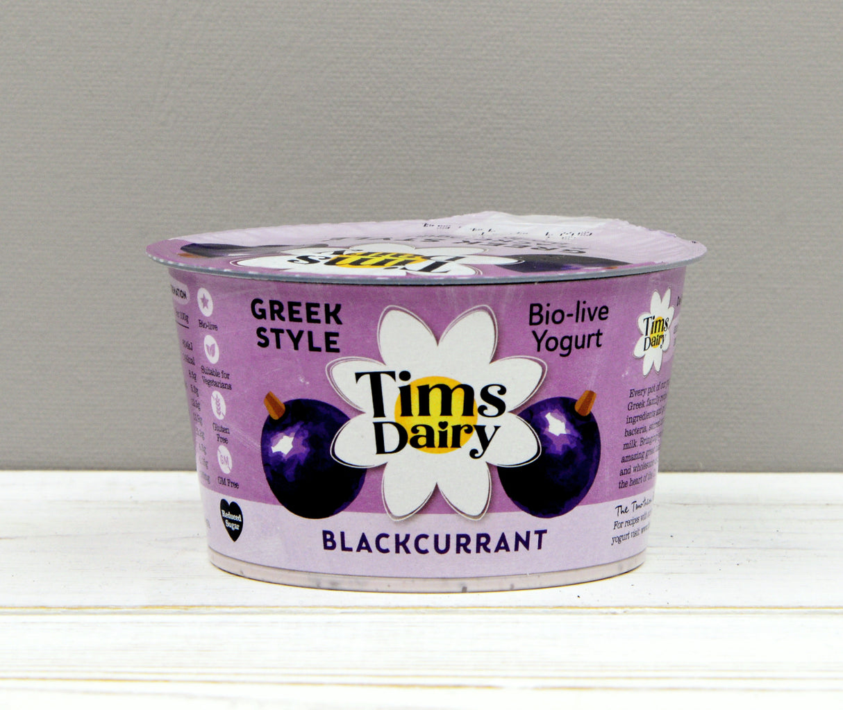 Tims Dairy Greek Style Blackcurrant Yogurt (175g)