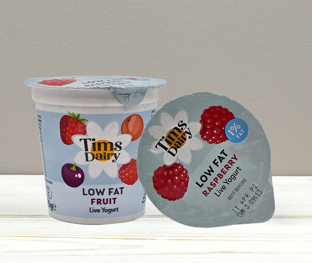 Tims Dairy Low Fat Yogurt Raspberry (125g)