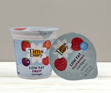Tims Dairy Low Fat Yogurt Raspberry (125g)