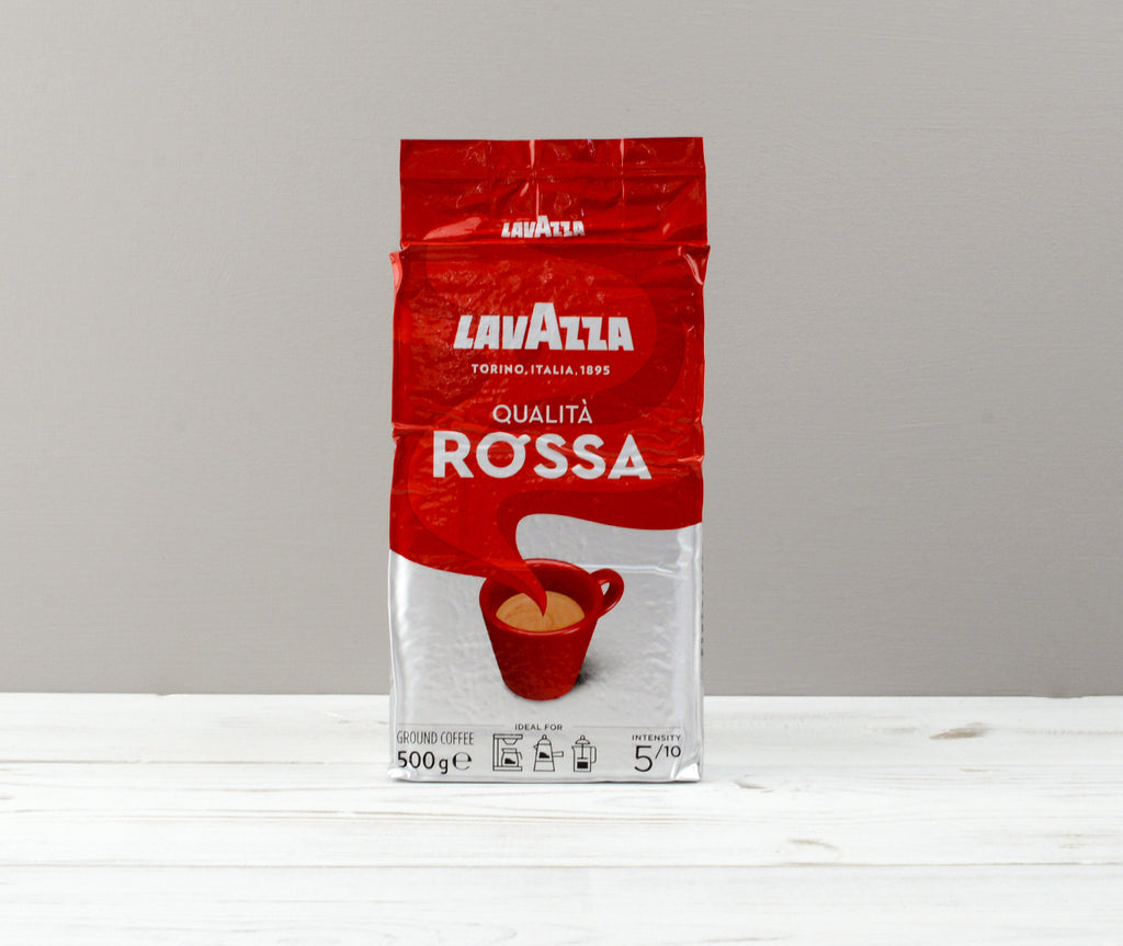 One bag of Lavazza Qualita Rossa Ground Coffee ready for Home or Office Delivery